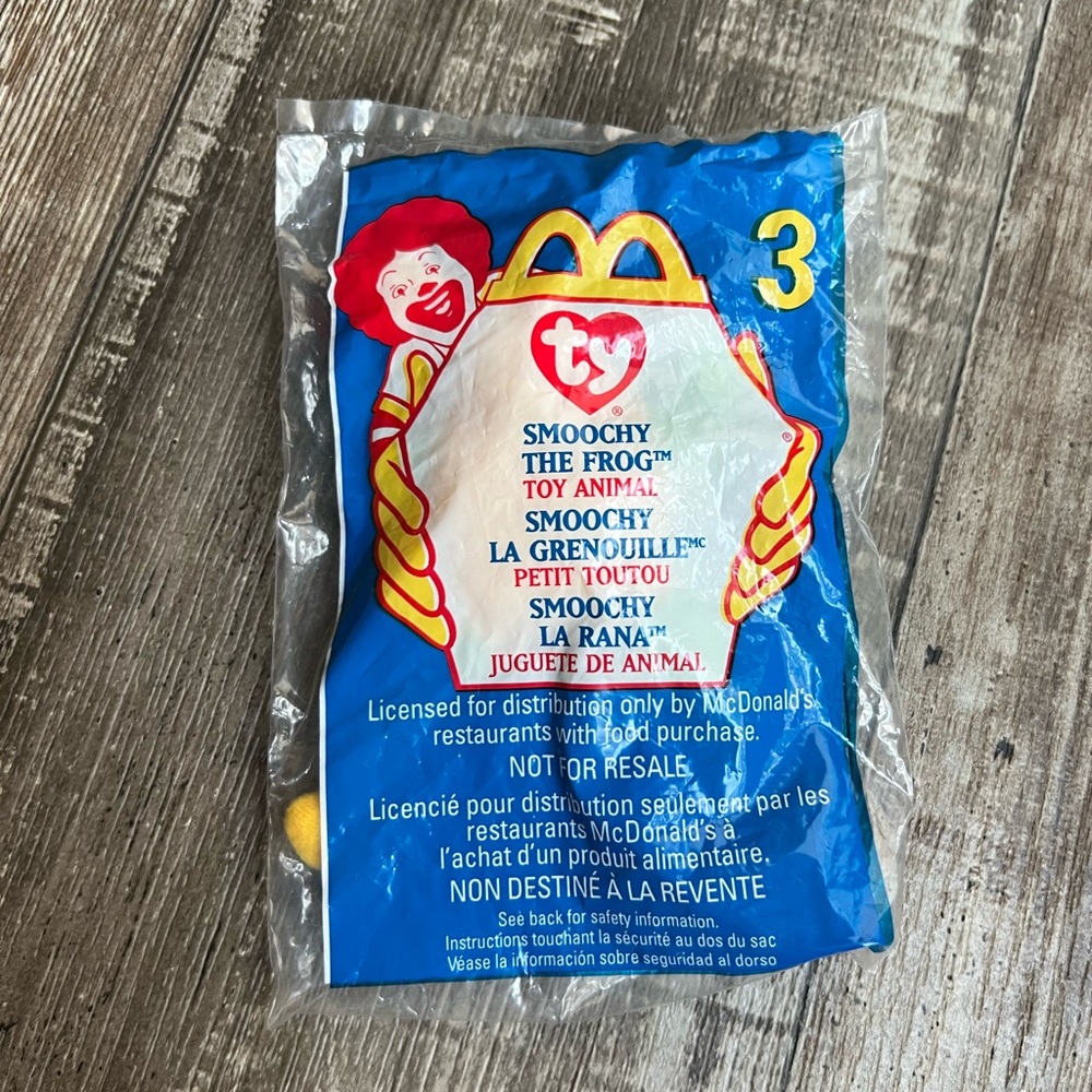 McDonalds Ty Beanie Baby Smoochy the Frog